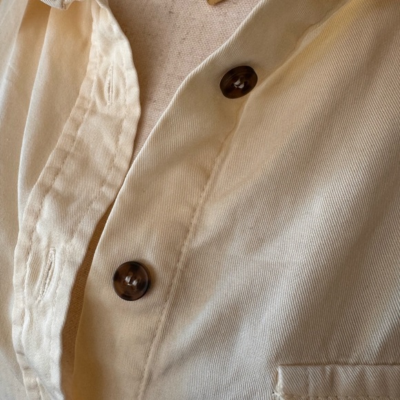 Tencel button down shirt in light yellow - Picture 6 of 6